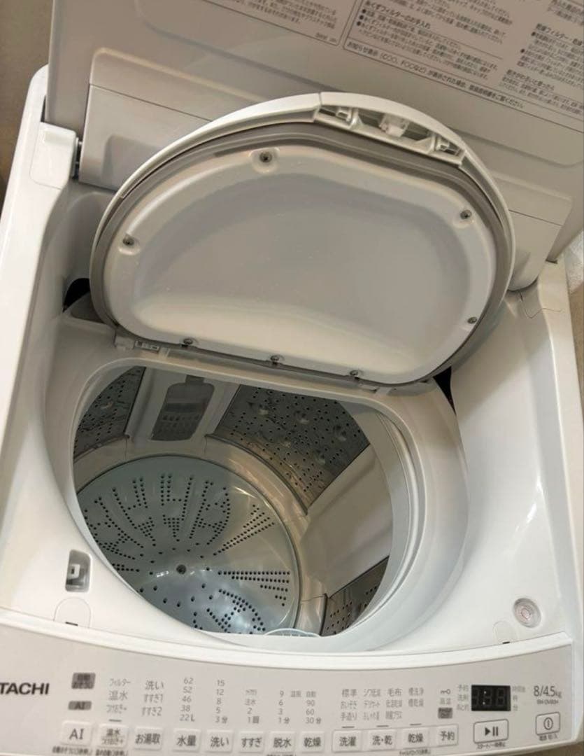 HITACHI BW-DV80H(W) 2022年12月製　縦型洗濯機 本体