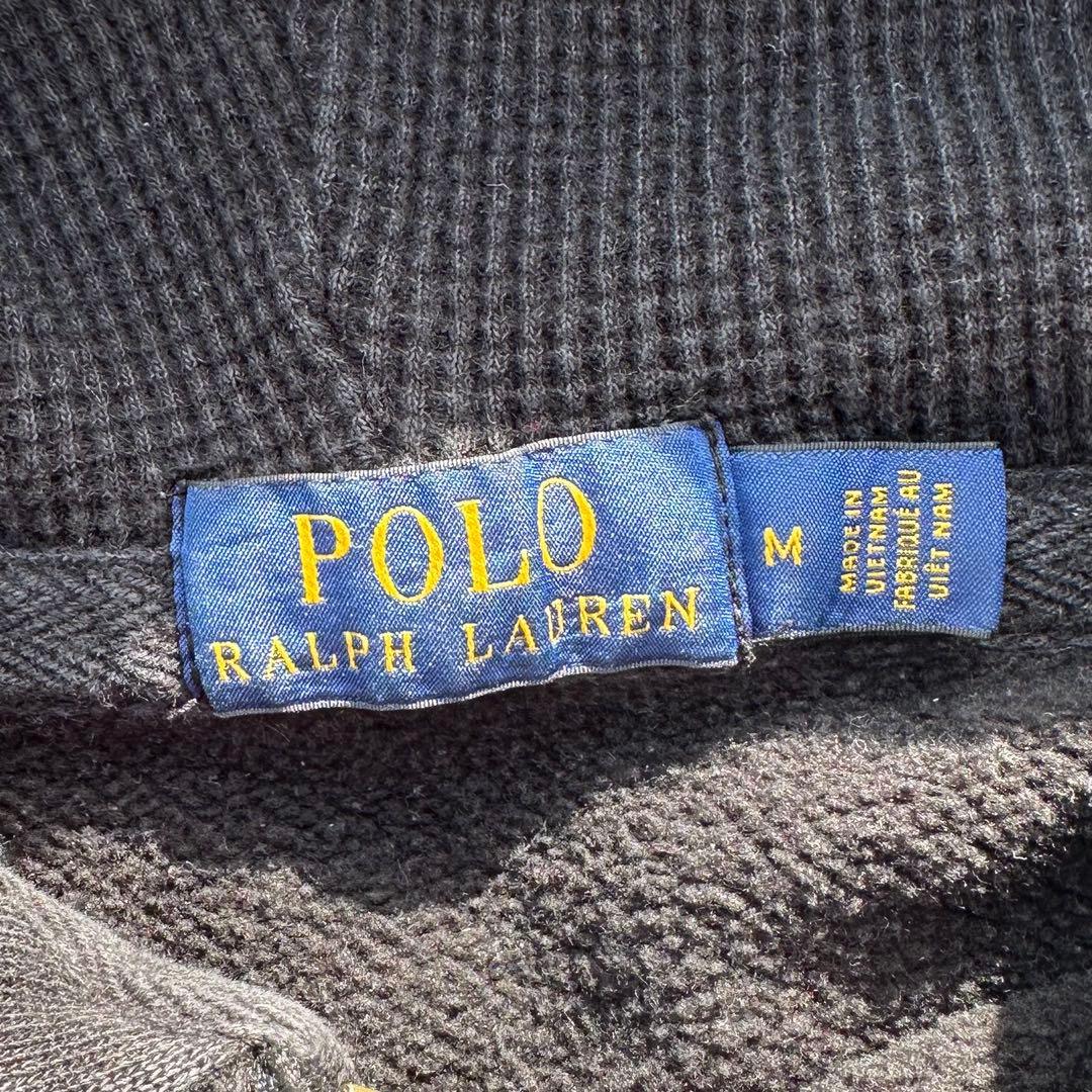 【シルバージップ】ラルフローレン　ジップアップパーカー　ブラック　Mサイズ