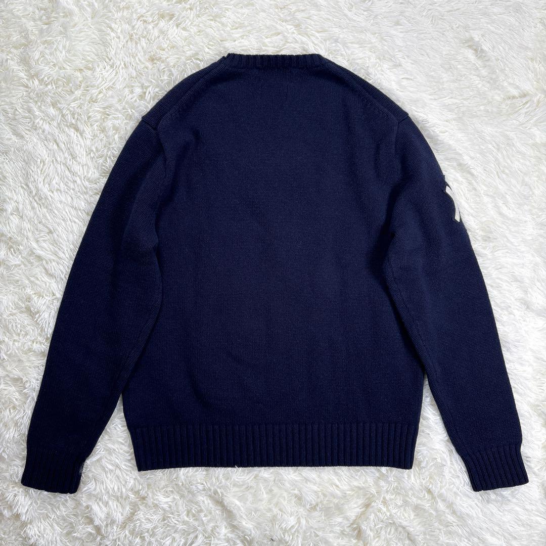 ✨MLBヤンキース✨ラルフローレン　ポロベア　ニット　セーター　ウール　紺　XL