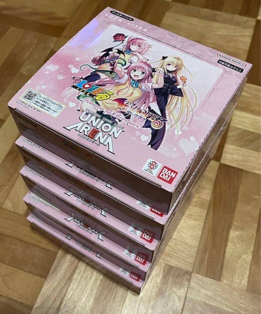 明日まで値下げユニオンアリーナ　ToLOVEる新品未開封テープ付き5BOX