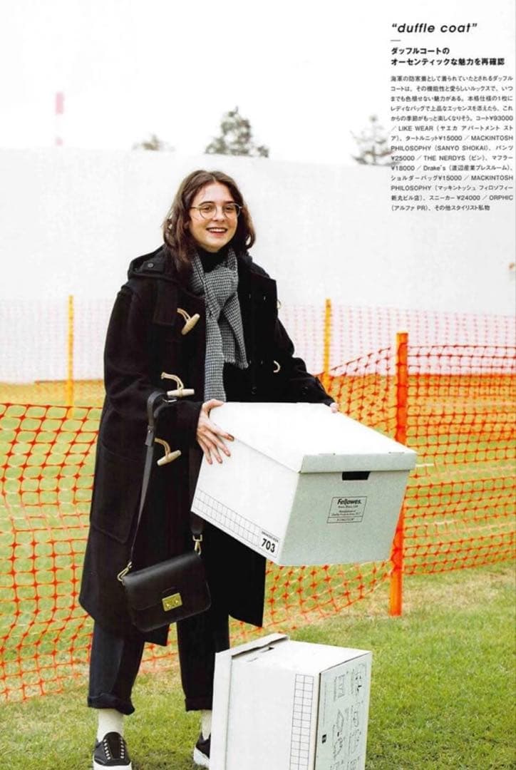 雑誌掲載　ヤエカライクウェア　ダッフルコート