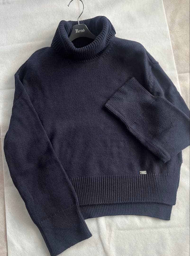 極美品♡FOXEYフォクシー2025 ♡デイジーカレニット　ミッドナイトネイビー