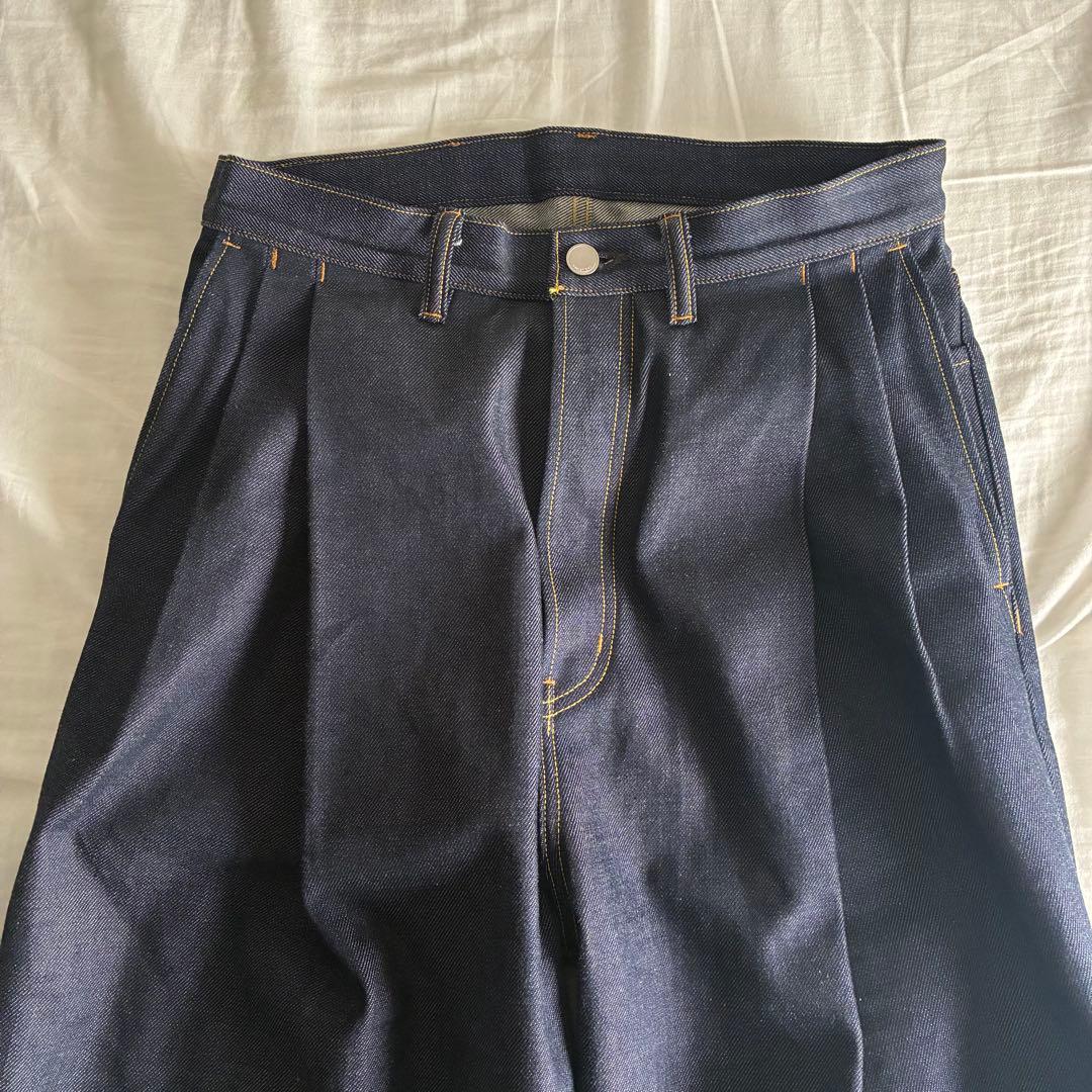 2TUCK WIDE DENIM PANTS -ENTASIS Mk-Ⅱ-