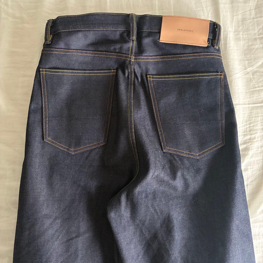 2TUCK WIDE DENIM PANTS -ENTASIS Mk-Ⅱ-