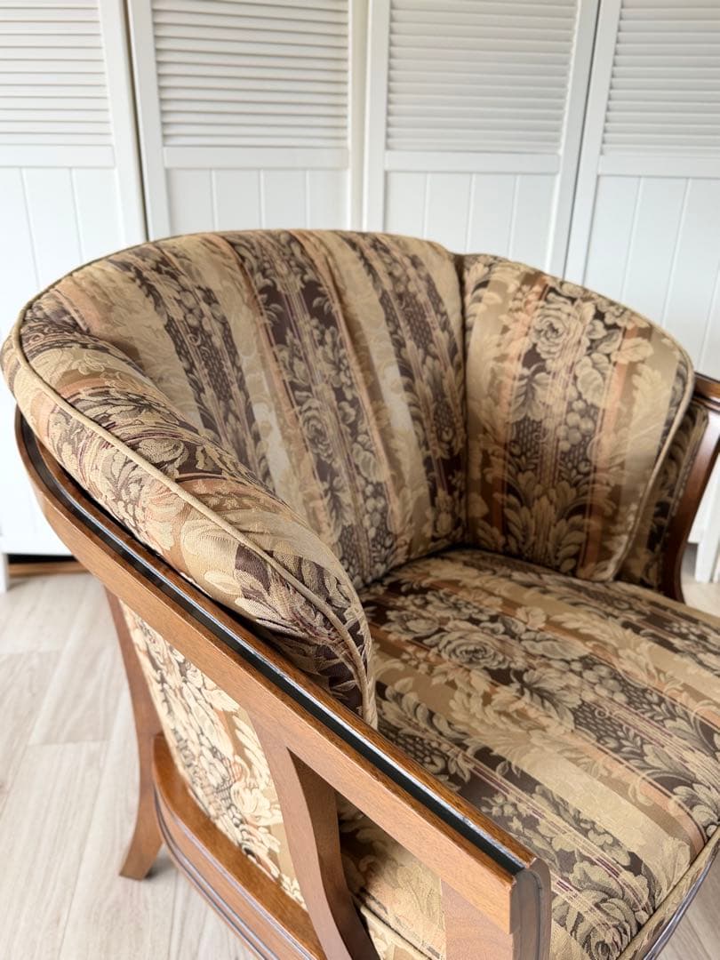 ロゼ マルニ木工 地中海ロイヤル シャルル アームチェア 1人掛けソファ