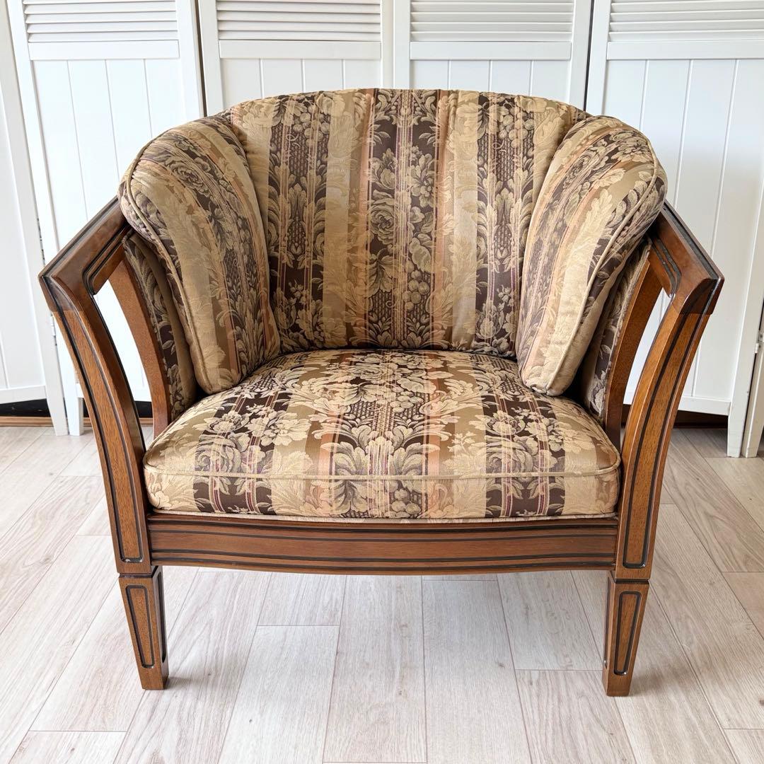 ロゼ マルニ木工 地中海ロイヤル シャルル アームチェア 1人掛けソファ