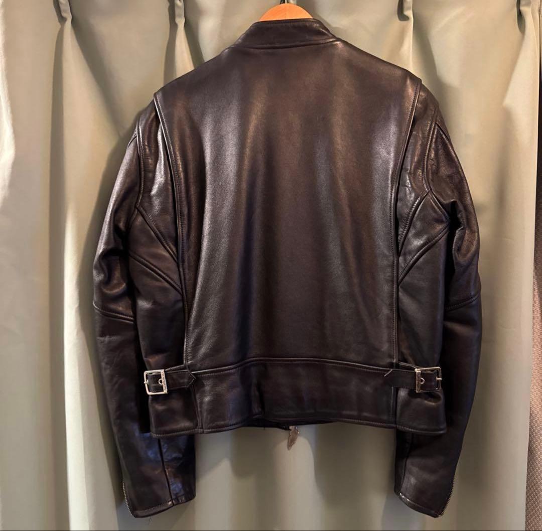 ブラックレザーライダースジャケット