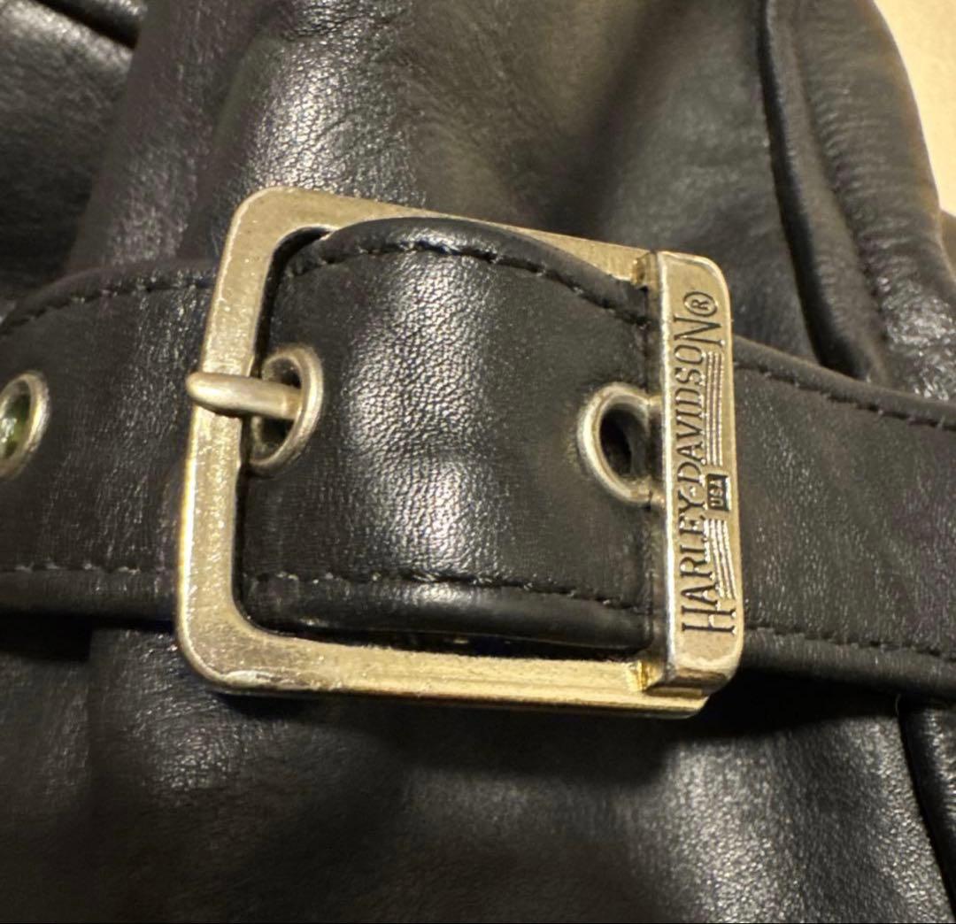 ブラックレザーライダースジャケット