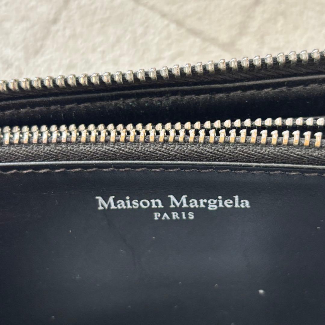 人気！メゾンマルジェラ☆　フォーステッチ　L字ファスナー　長財布　１２カード