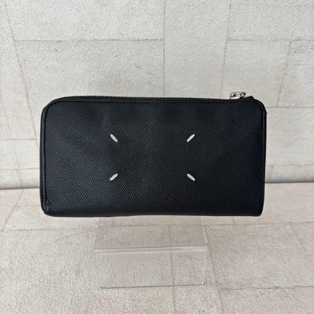 人気！メゾンマルジェラ☆　フォーステッチ　L字ファスナー　長財布　１２カード