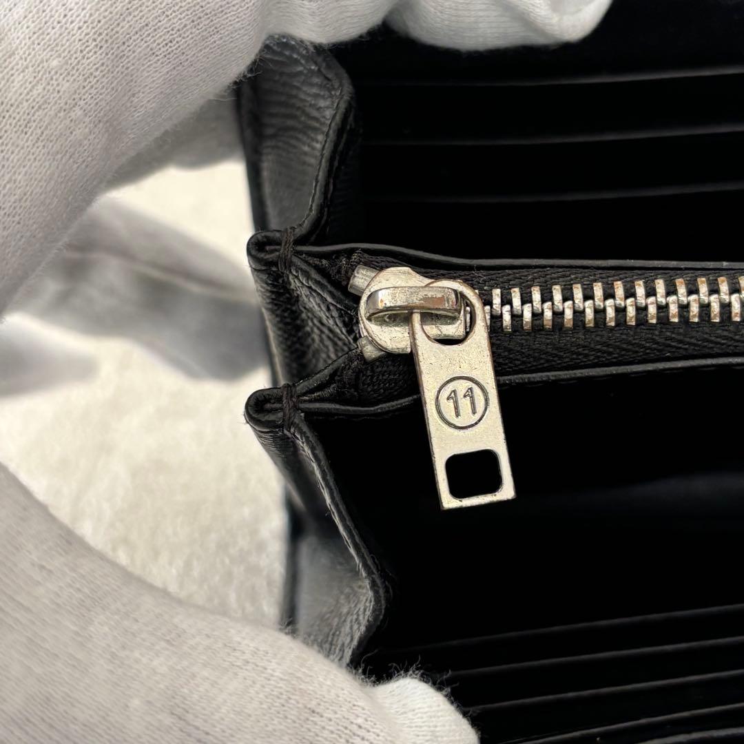 人気！メゾンマルジェラ☆　フォーステッチ　L字ファスナー　長財布　１２カード