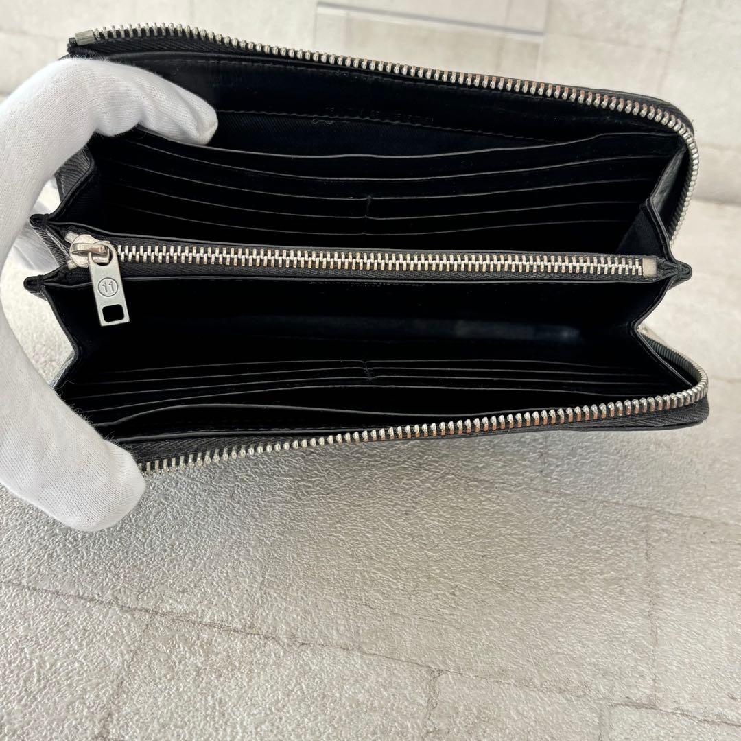 人気！メゾンマルジェラ☆　フォーステッチ　L字ファスナー　長財布　１２カード