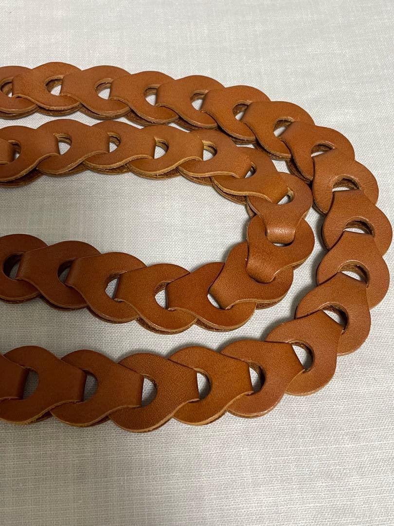 【未使用】WYM Life LEATHER CHAIN BELT SIENNA