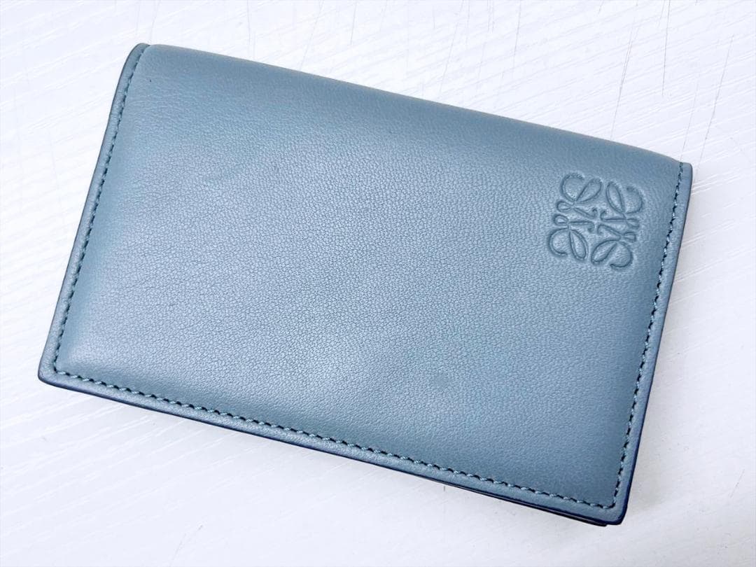 美品　LOEWE　ロエベ　アナグラム　レザー　カードホルダー　名刺入れ