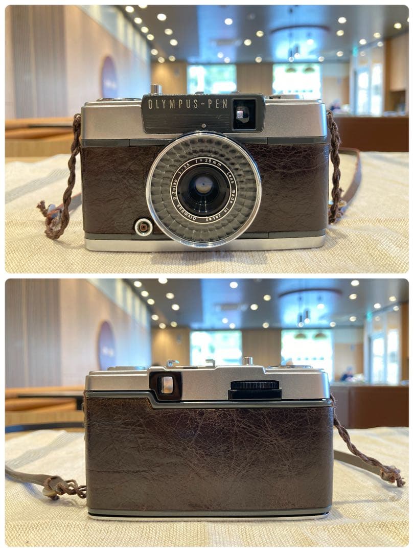 ★完動品＊美品★olympus pen ee2★フィルムカメラ入門に！★本革外装