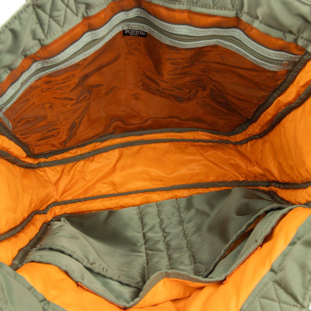 A122【ポーター／タンカー】トートバッグ　ビジネス　エキスパンダブル　グリーン