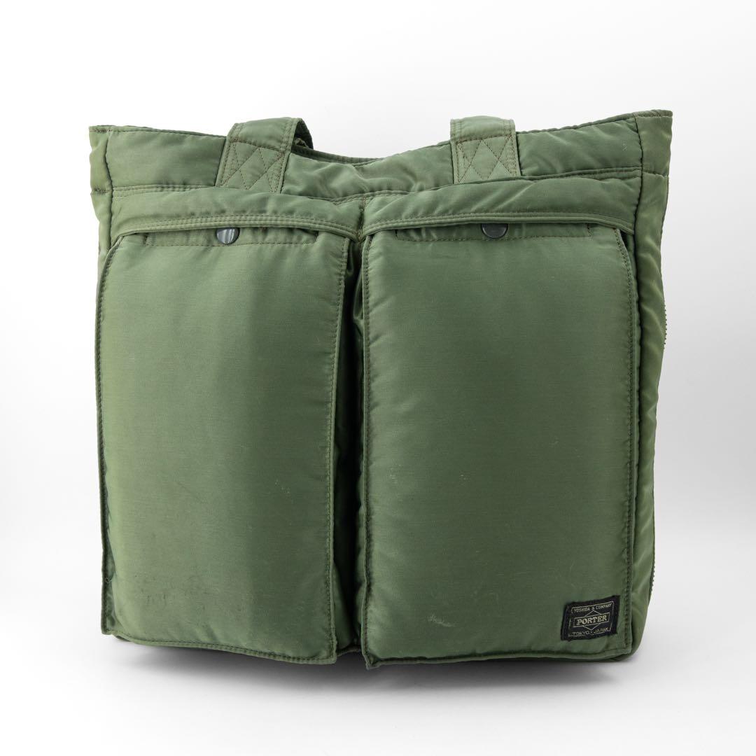 A122【ポーター／タンカー】トートバッグ　ビジネス　エキスパンダブル　グリーン