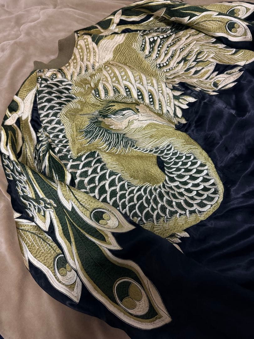 ２面用 Japanese Script 鳥 日本限定スカジャン vintage