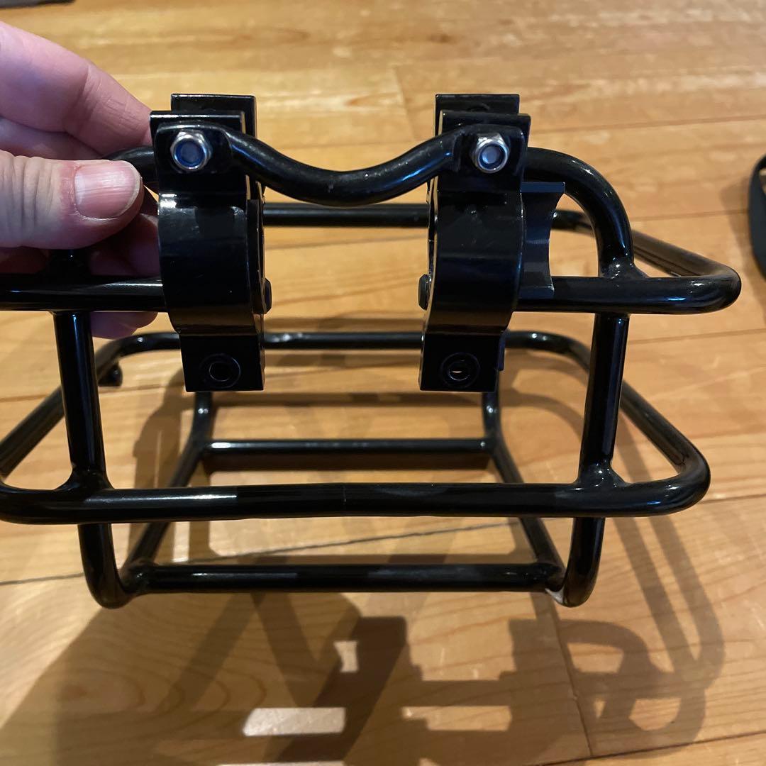 PDW自転車用フロントバスケット　ブルーラグ鍵付　本日特価