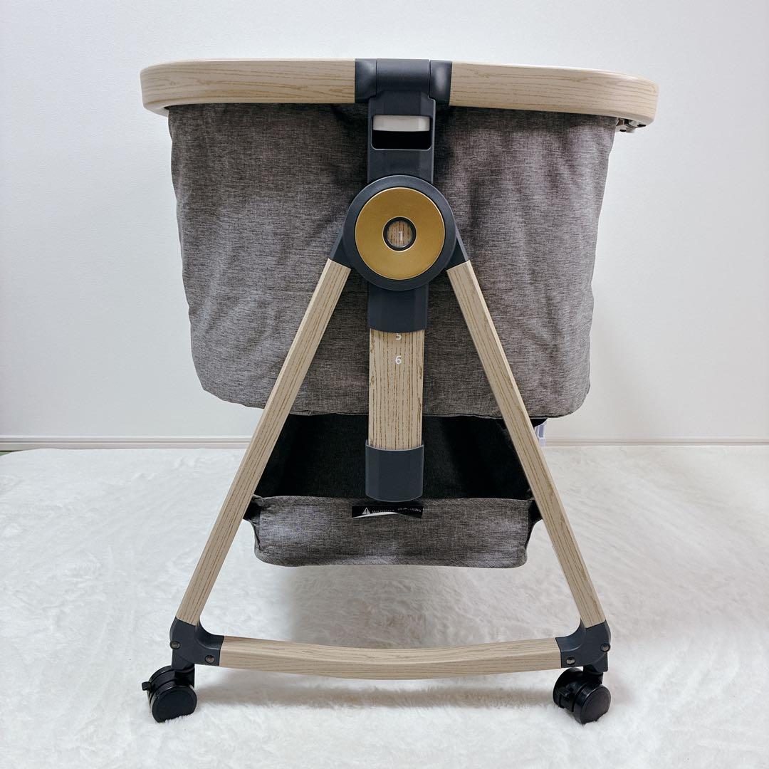 極美品✨️HZDMJ ベビーベッド 添い寝ベッド メッシュ 高さ調節可能 収納付き