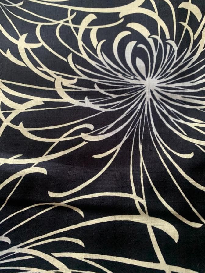 ◆大人ゆかた◆糸菊花火涼し黒浴衣◆どなたでもお似合いになる古典シンプル柄◆高級