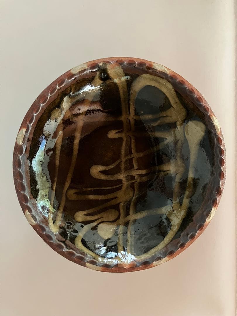 前野直史作スリップウェア　丸皿