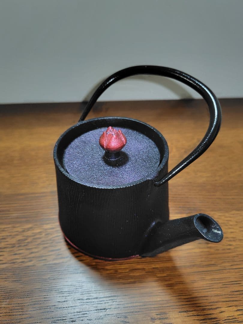 (株)及富　南部鉄器製 黒急須 ステンレスフィルター付き