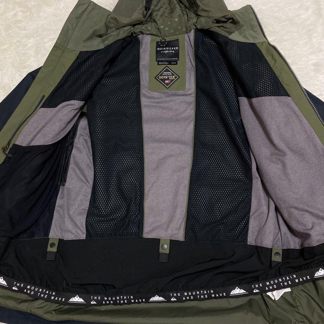 【美品】QUICKSILVER ウェア GORE-TEX カーキ スノー M