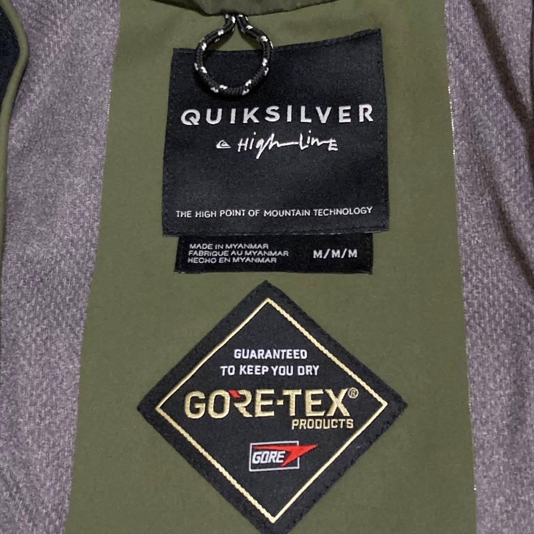 【美品】QUICKSILVER ウェア GORE-TEX カーキ スノー M