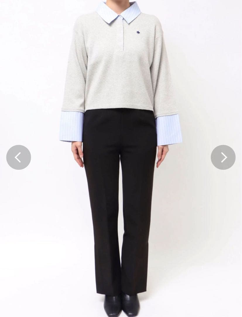 POLO BCSコラボ シャツカラーカフスニットプルオーバー ラグナムーン