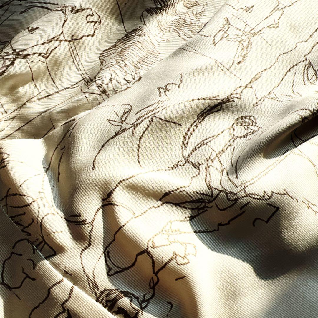 極美品　Hermèsシルク カシュクールジャケット パールボタン