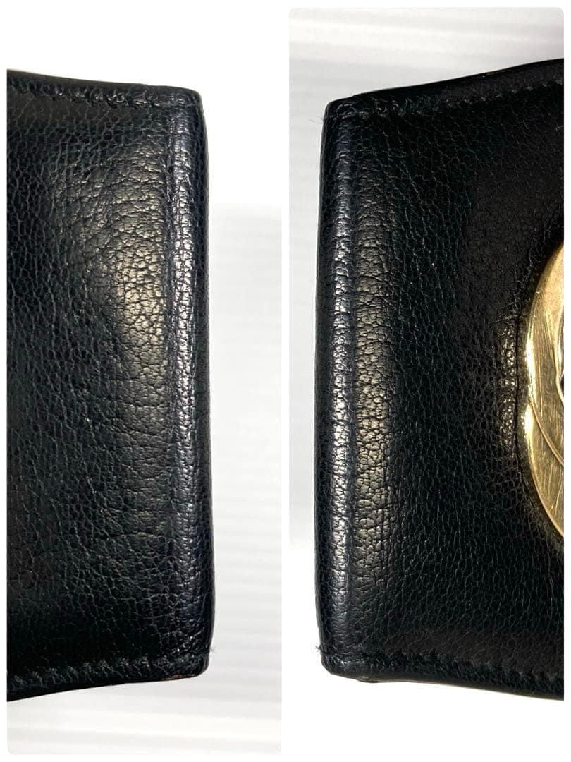 良品　グッチ　インターロッキング　レザー　馬蹄型　ケース　小銭入れ