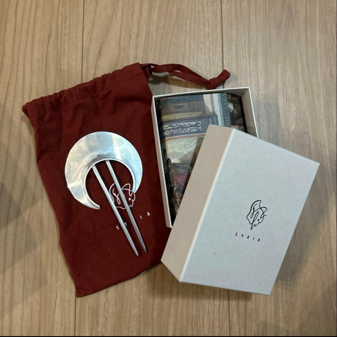 【美品】SYKIA Moon Plate Hair Fork (silver)