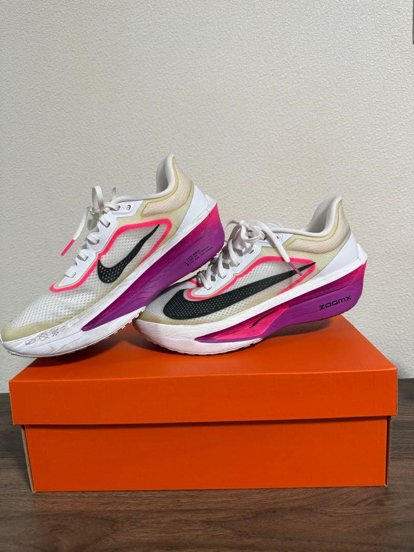 NIKE ズームフライ6　ホワイト/ピンク25.5cm