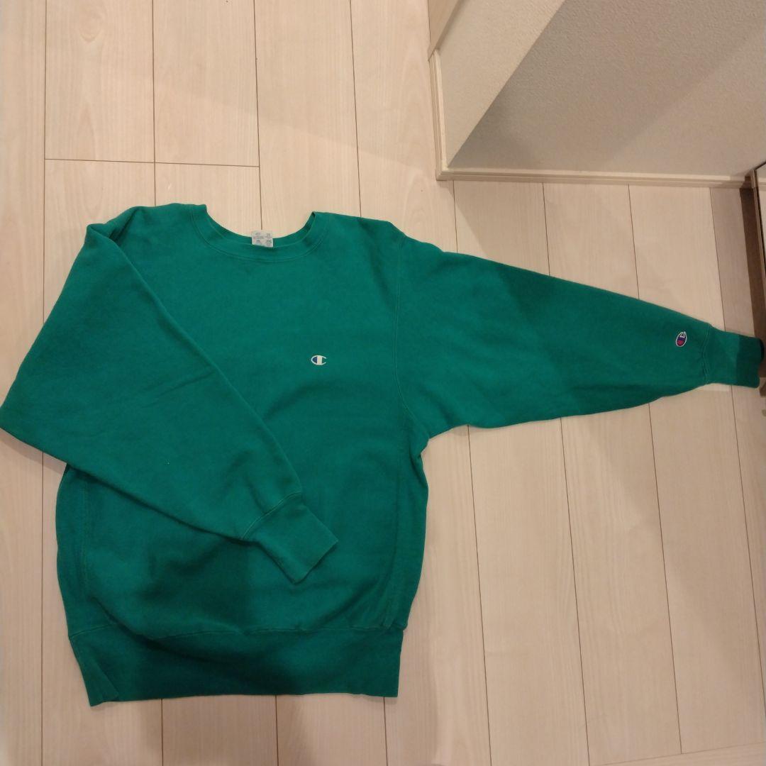 Champion スウェット L ターコイズ アメリカ製 90年代 値下げ中！