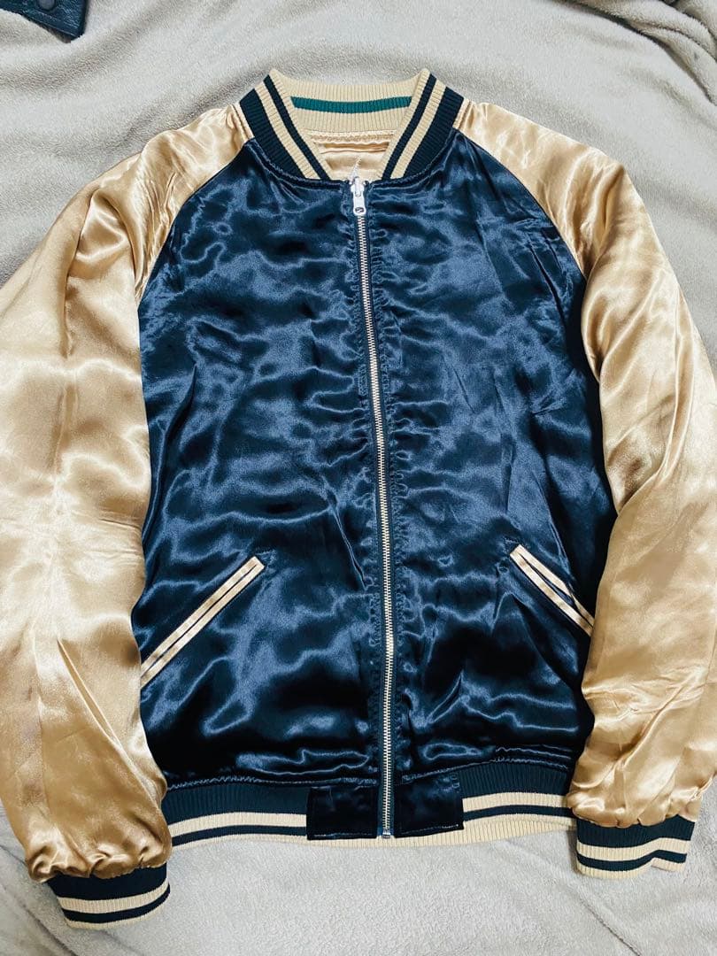 絡繰魂 美品 鶏 日本限定 スカジャン ２面用　レーヨン unisex