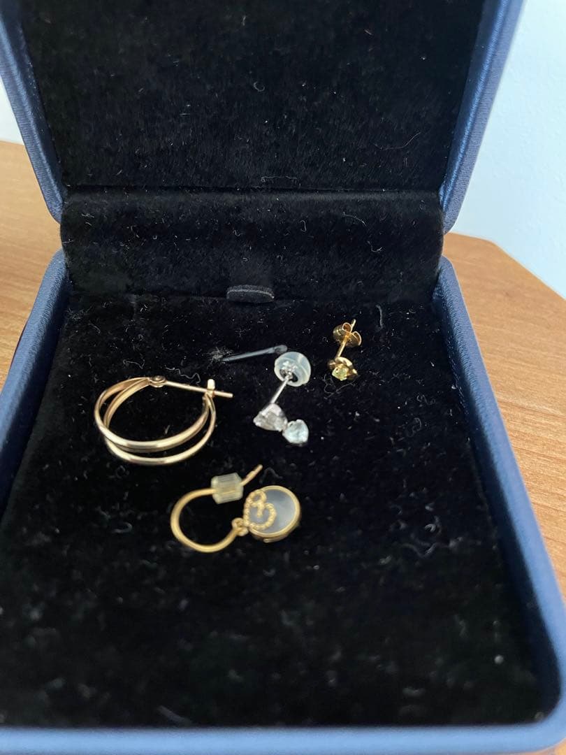 片耳ピアス K18 K10 K14 セット