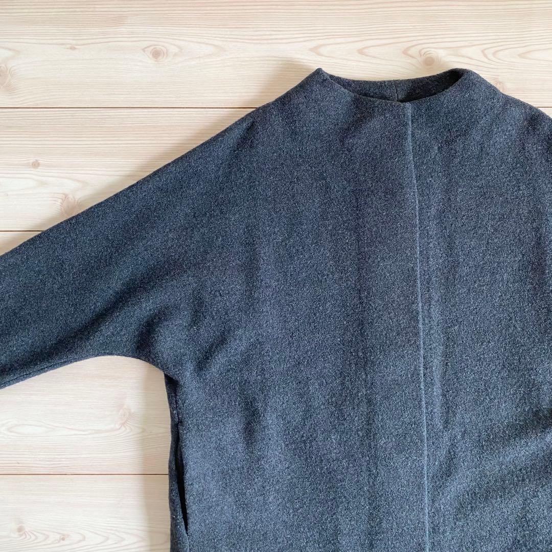 美品 evam eva press wool long coat 1 チャコール