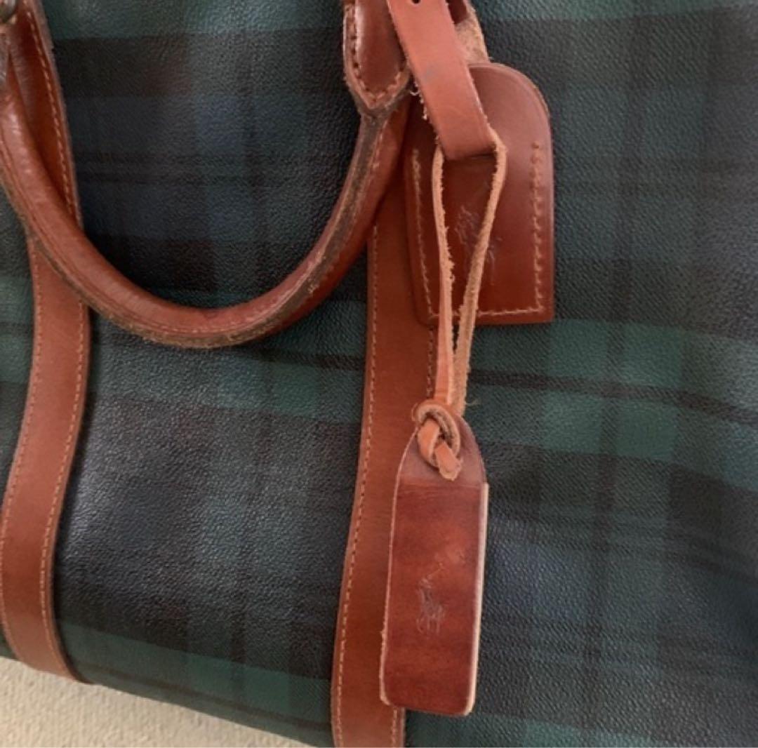 ポロラルフローレン ボストンバッグ PVCレザー ２WAY ヴィンテージ バッグ