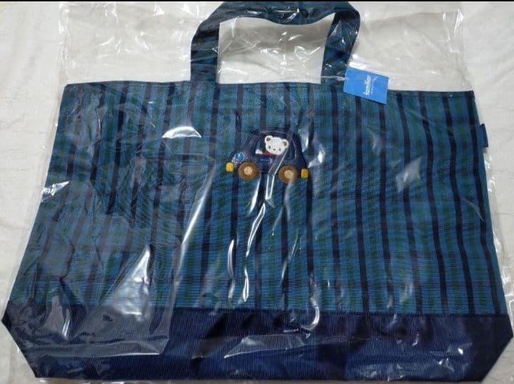 新品レッスンバッグ完売品 グリーンチェック トートバッグ