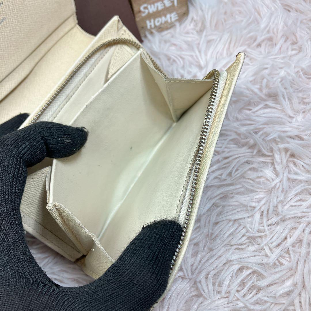 ！美品！ 現行 ルイヴィトン ダミエ アズール ポルトフォイユ トレゾール