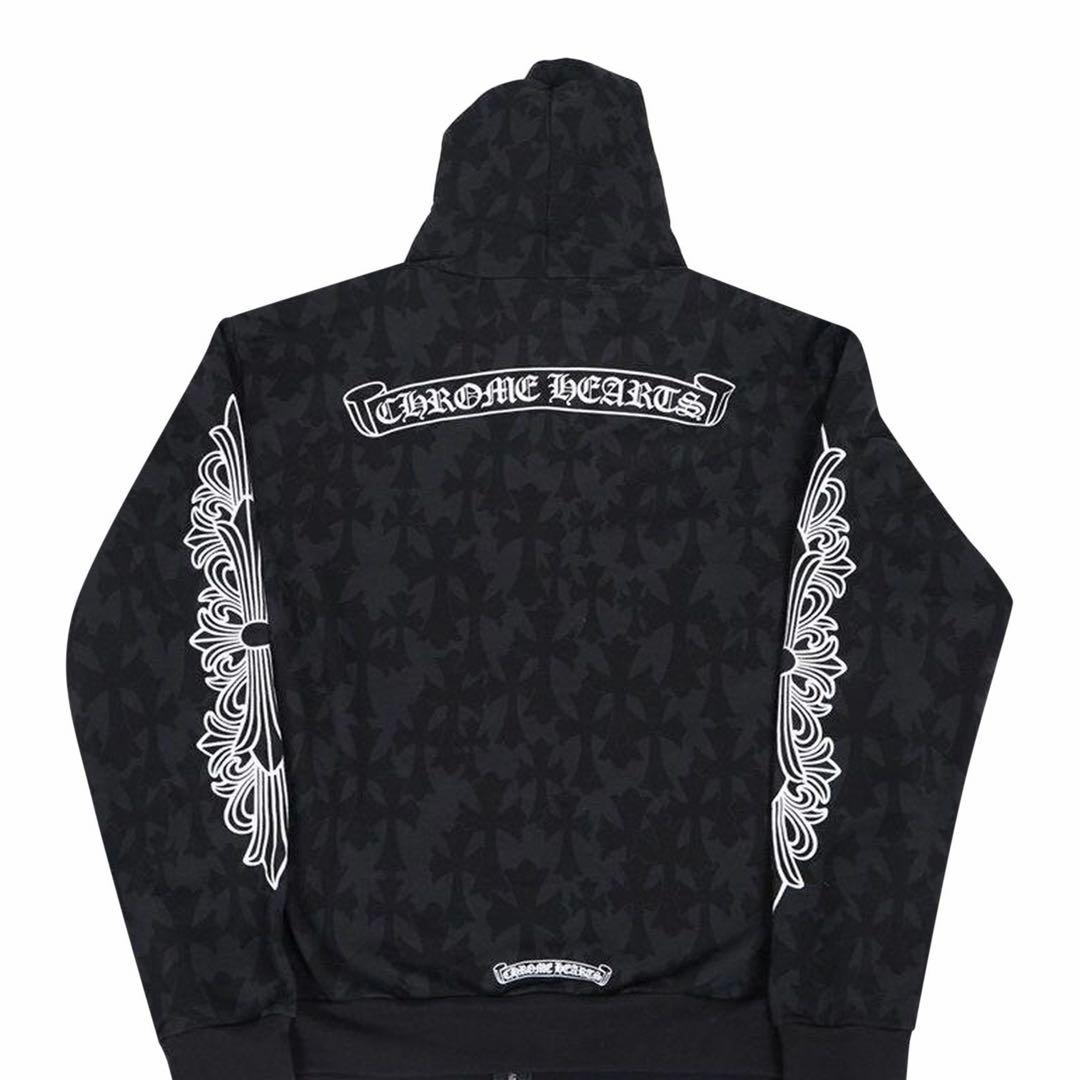CHROME HEARTS セメタリークロスジップアップフーディー