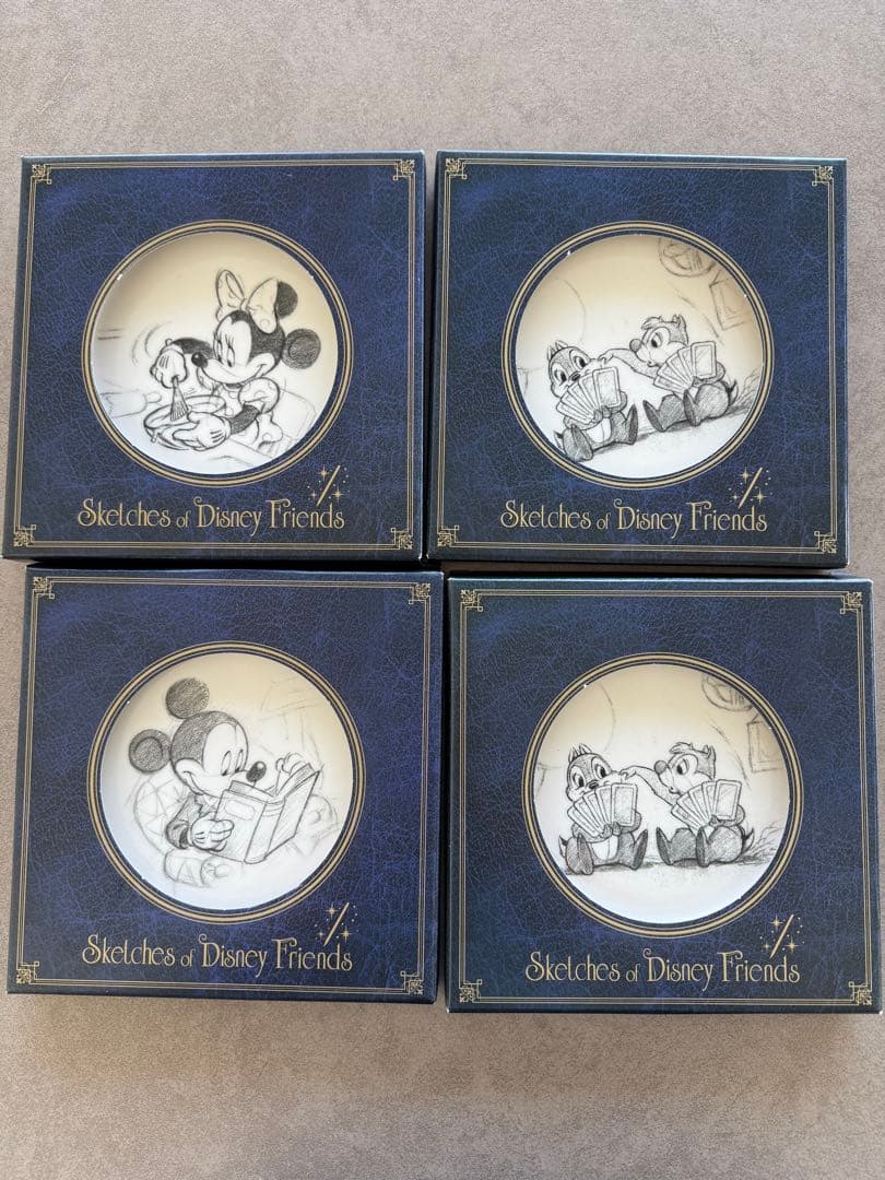 東京ディズニーリゾート 4枚スケッチプレートセット