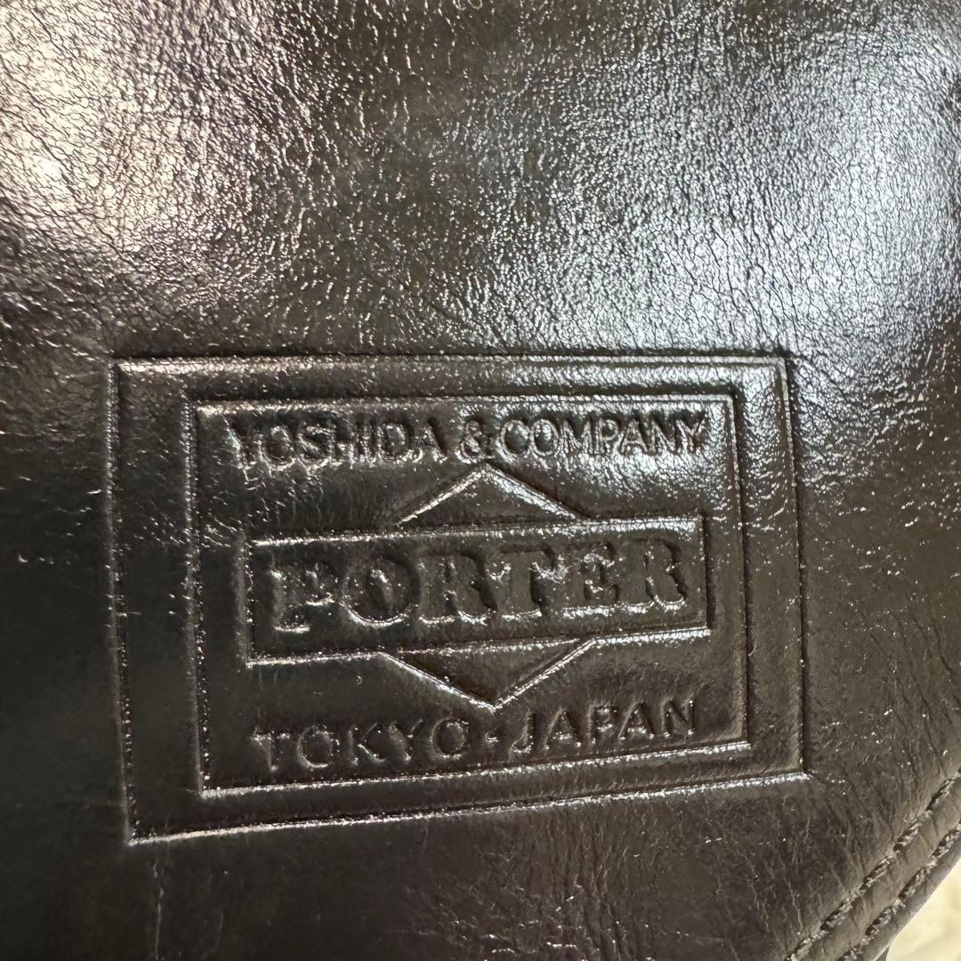 PORTER ボディバッグ　レザー　ナイロン　カラー(ブラック) ポーター