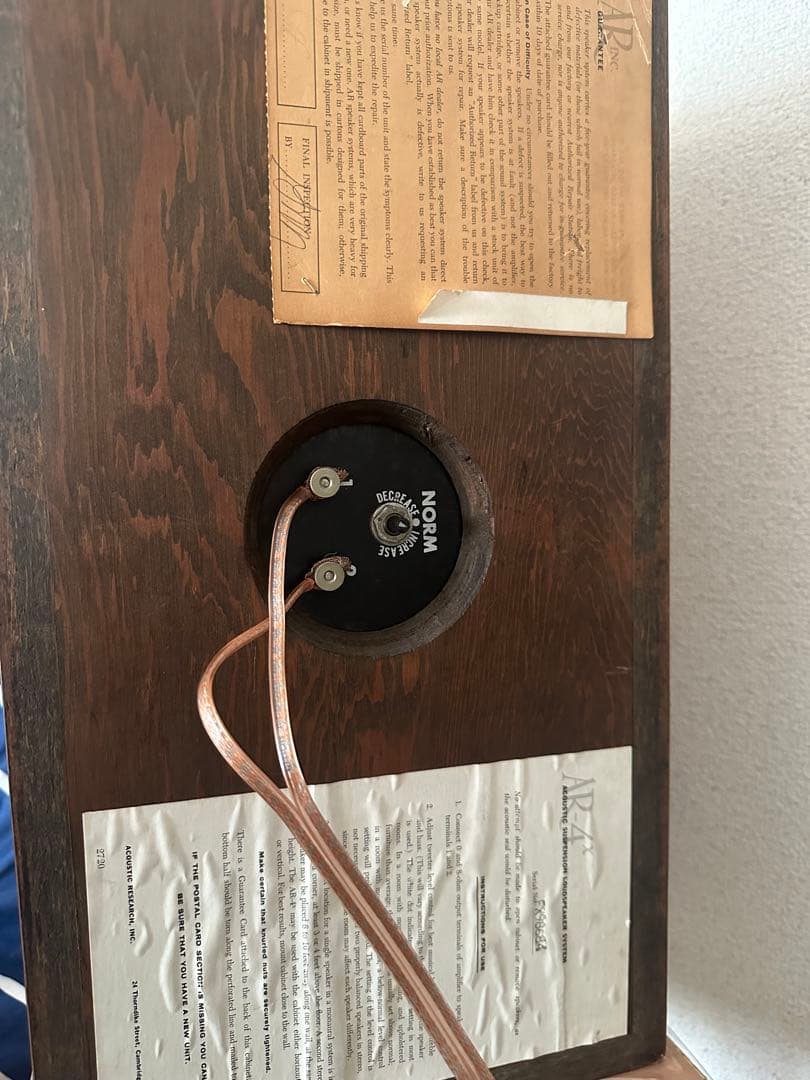 スピーカーAR ACOUSTIC RESEARCH AR-4X (ペア)