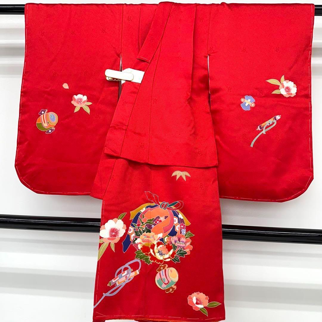 momoです❣️ 【着物と帯時流】O196ys◆七五三3才女 着物&被布&