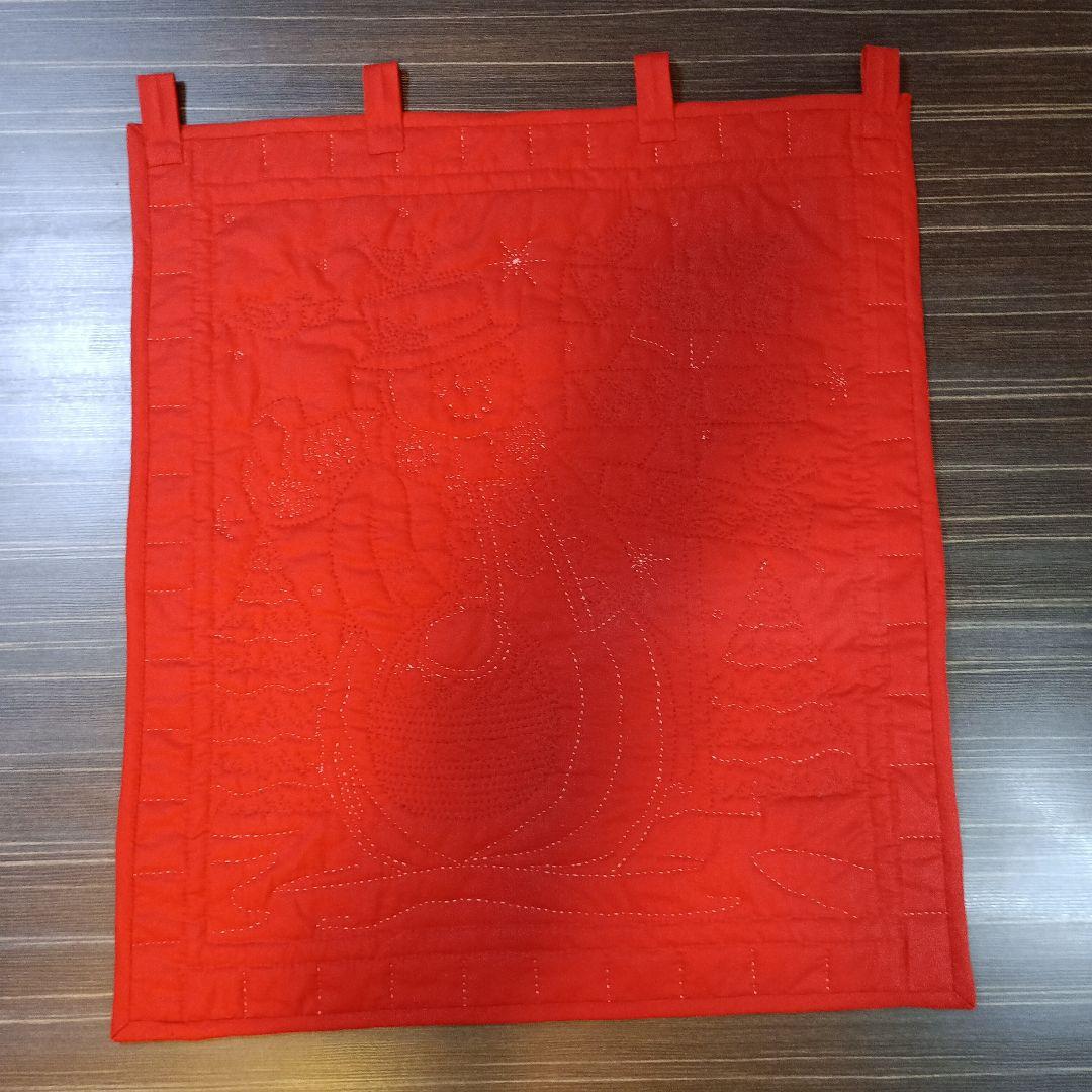 ❄スノーマン＆ワンちゃんサンタ2点おまとめタペストリー❄パッチワークハンドメイド