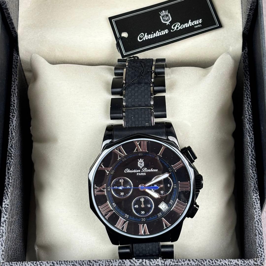 クロノグラフ 腕時計 Christian Bonheur CB11454