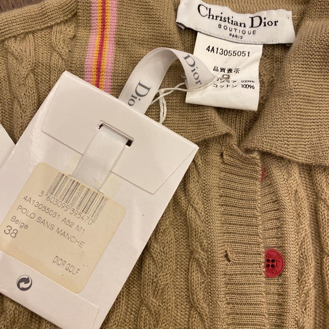 新品ChristianDiorクリスチャンディオールゴルフ38カシミア　ベスト