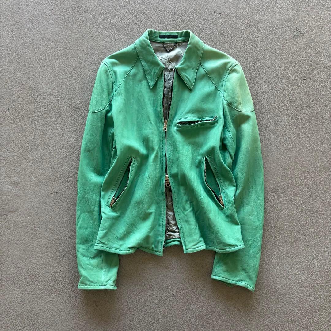 ジャケット・アウター The Viridi-anne calf skin zip riders